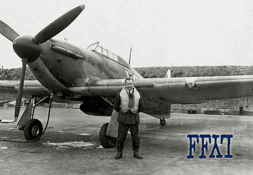 McNab with his Hurricane
