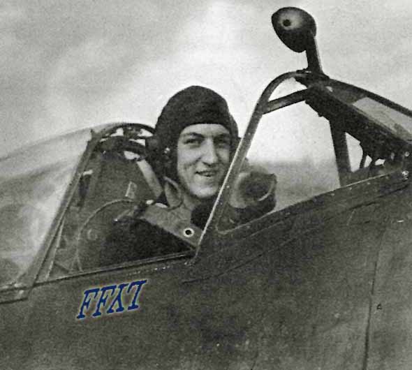 Bill Olmsted in his spifire